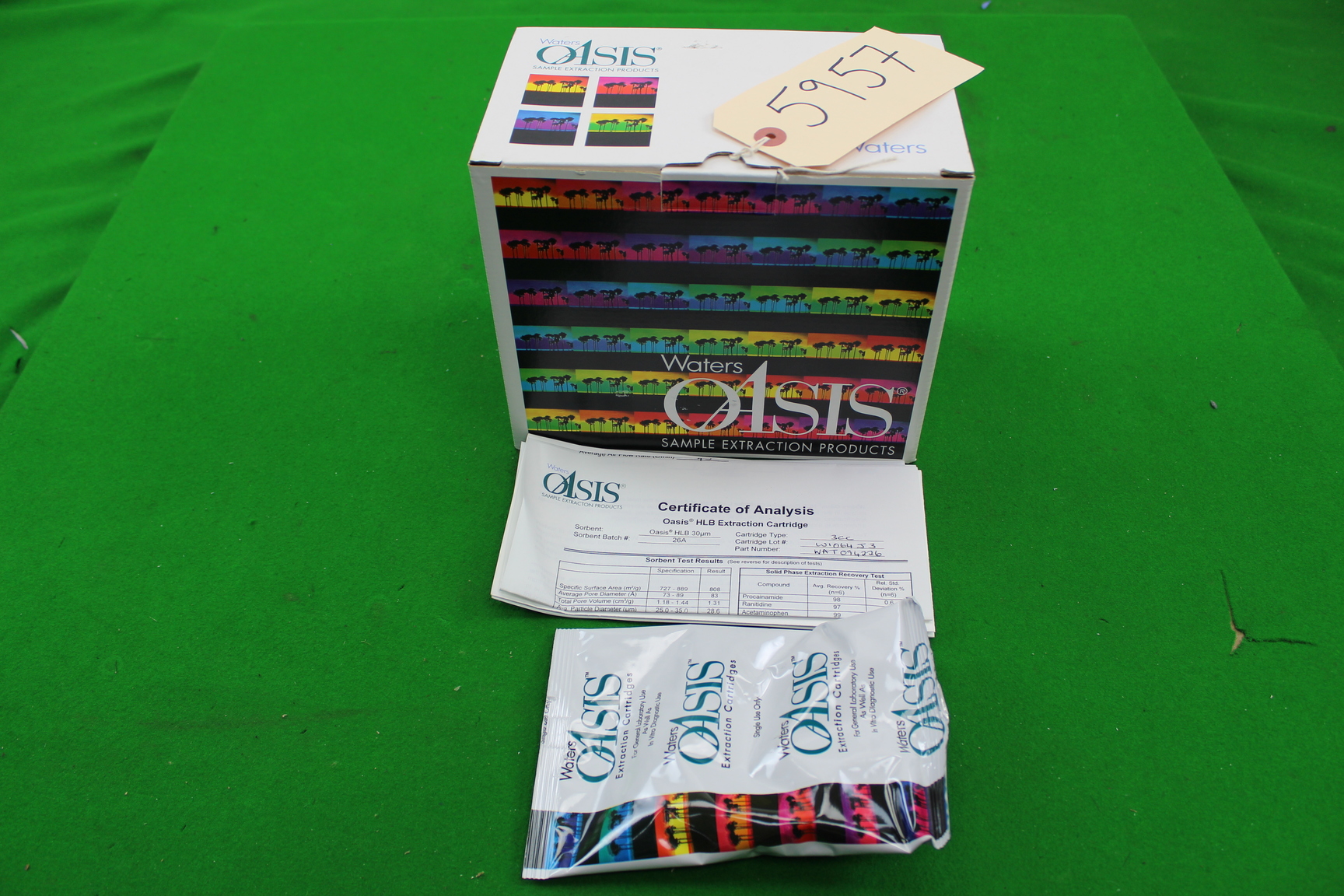 Image of Waters Oasis HLB 3cc 60mg Extraction Cartridges Box of 100 WAT094226 Laboratory