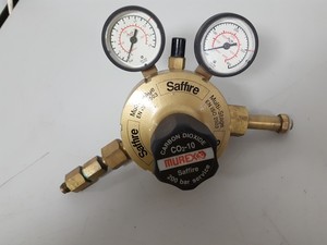 Thumbnail image of Lot of 6 Gas Regulators Multi-Stage CO2 Helium Saffire Lab-Master Untested