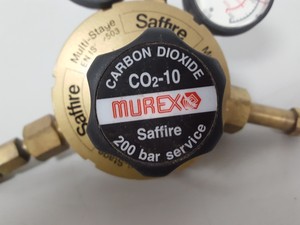 Thumbnail image of Lot of 6 Gas Regulators Multi-Stage CO2 Helium Saffire Lab-Master Untested