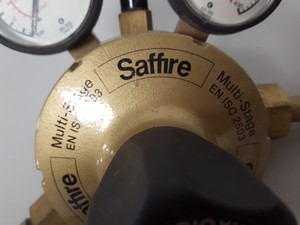 Thumbnail image of Lot of 6 Gas Regulators Multi-Stage CO2 Helium Saffire Lab-Master Untested