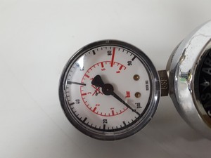 Thumbnail image of Lot of 6 Gas Regulators Multi-Stage CO2 Helium Saffire Lab-Master Untested