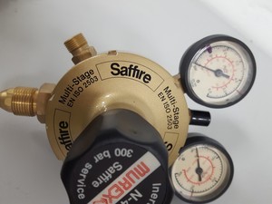 Thumbnail image of Lot of 6 Gas Regulators Multi-Stage CO2 Helium Saffire Lab-Master Untested