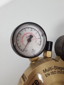 Thumbnail image of Lot of 6 Gas Regulators Multi-Stage CO2 Helium Saffire Lab-Master Untested