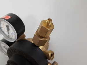 Thumbnail image of Lot of 6 Gas Regulators Multi-Stage CO2 Helium Saffire Lab-Master Untested