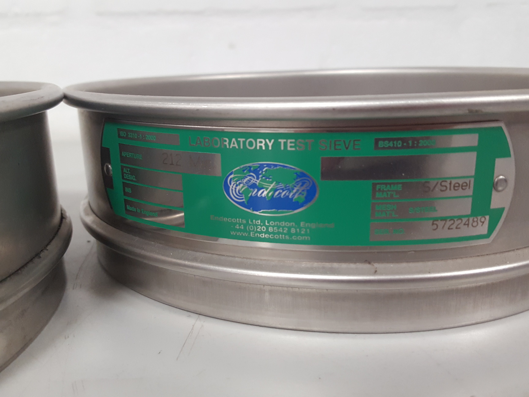 Image of 4x Endecotts Laboratory Test Sieves 2x Brass 2x Stainless Steel 125 699 63 212
