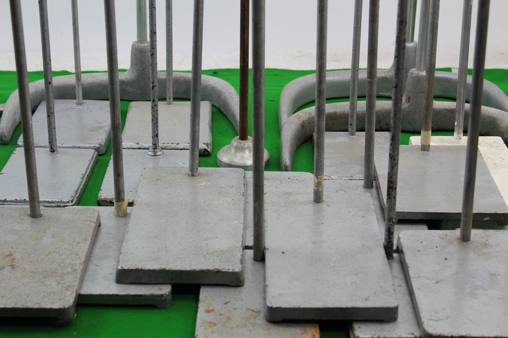 Image of Job Lot of 30 Laboratory Clamp Stands Various Heights 46cm-83cm Science Lab