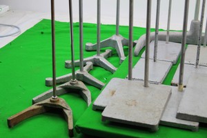 Thumbnail image of Job Lot of 30 Laboratory Clamp Stands Various Heights 46cm-83cm Science Lab 