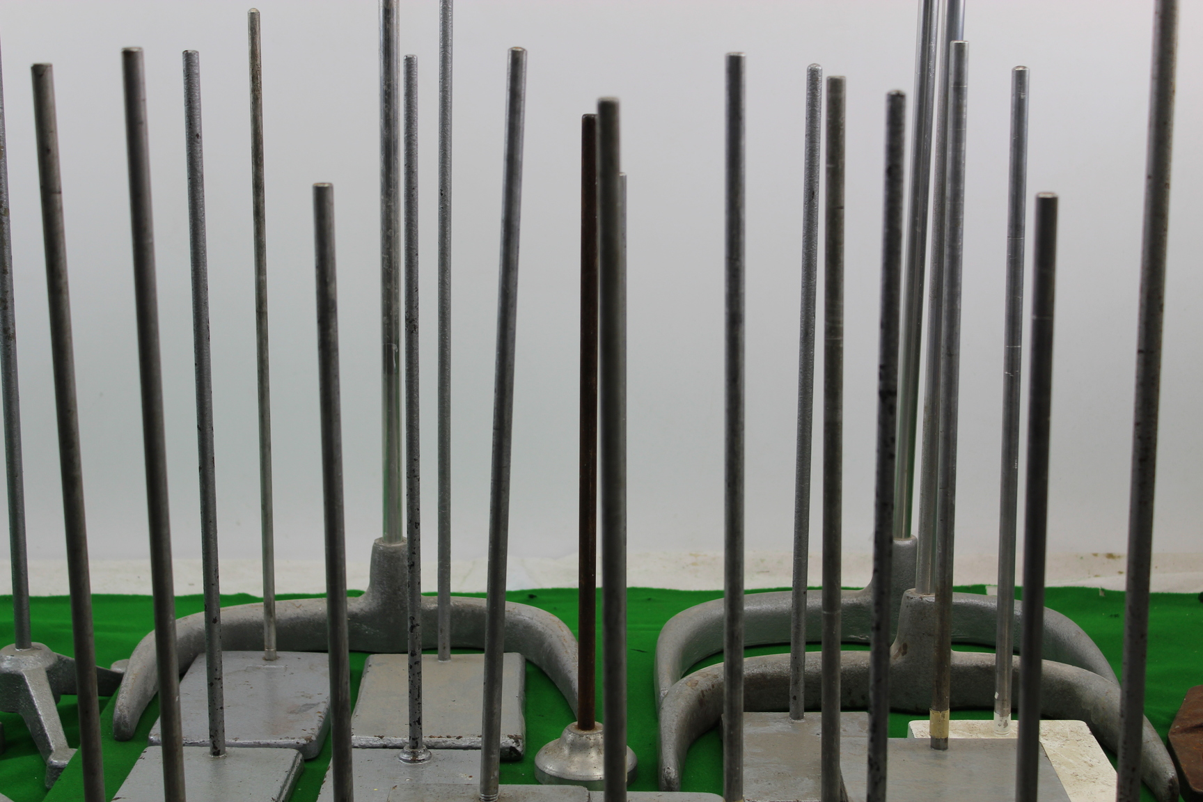 Image of Job Lot of 30 Laboratory Clamp Stands Various Heights 46cm-83cm Science Lab