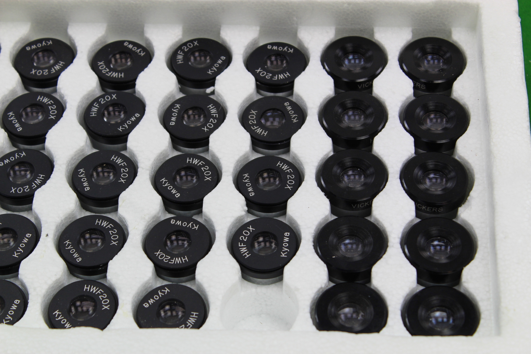 Image of Job lot of 22x Kyowa / Vickers 30mm HWF20x Microscope Eyepiece Objectives Lab