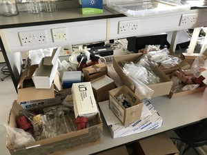 Thumbnail image of Job Lot Of Laboratory Glassware For Labs, Schools Pyrex Eppendorf Tubes Flasks