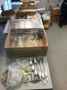Thumbnail image of Job Lot Of Laboratory Glassware For Labs, Schools Pyrex Eppendorf Tubes Flasks