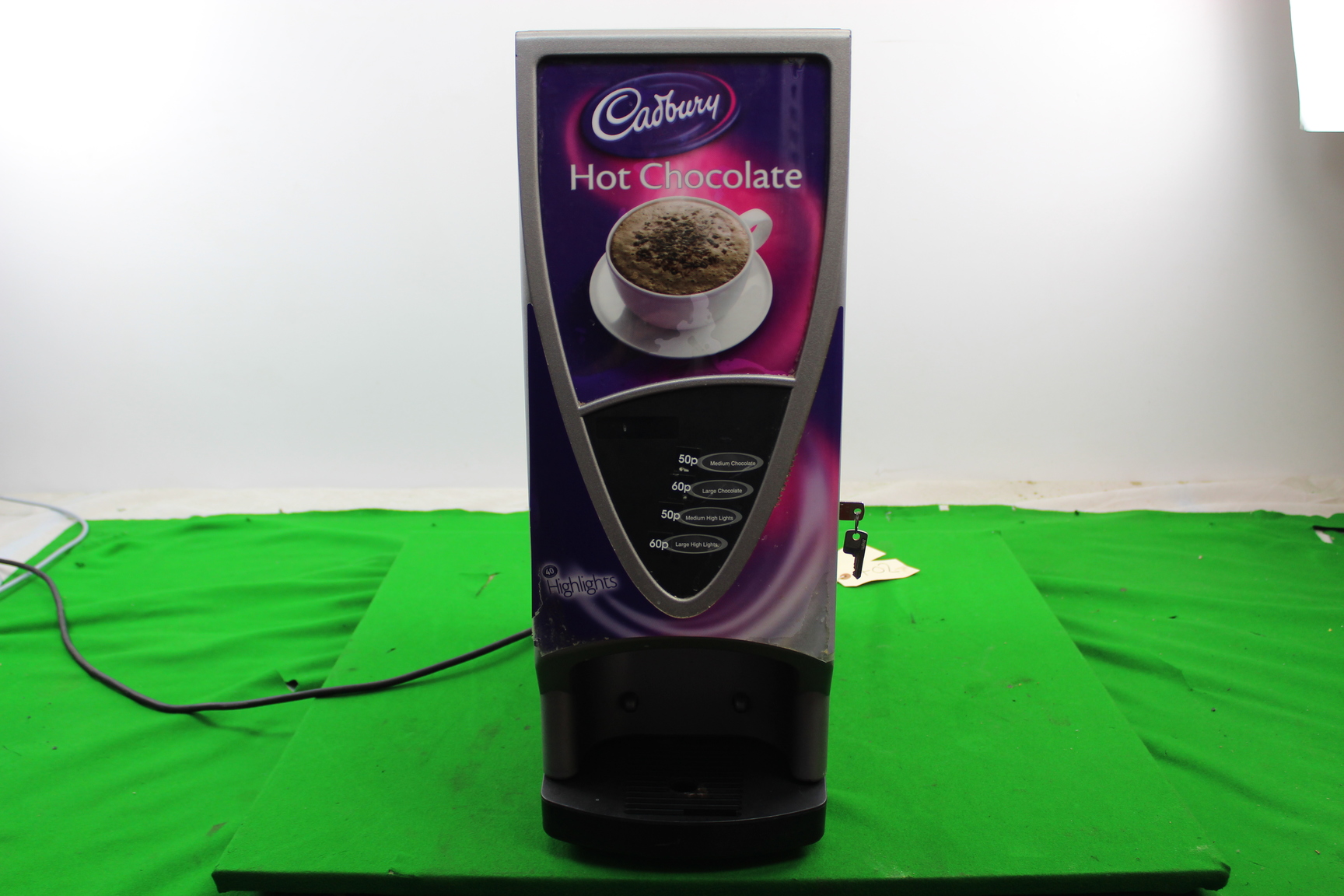 Image of Cadbury Hot Chocolate Machine +keys Commercial Industrial Model CB822GBC/CS/2L