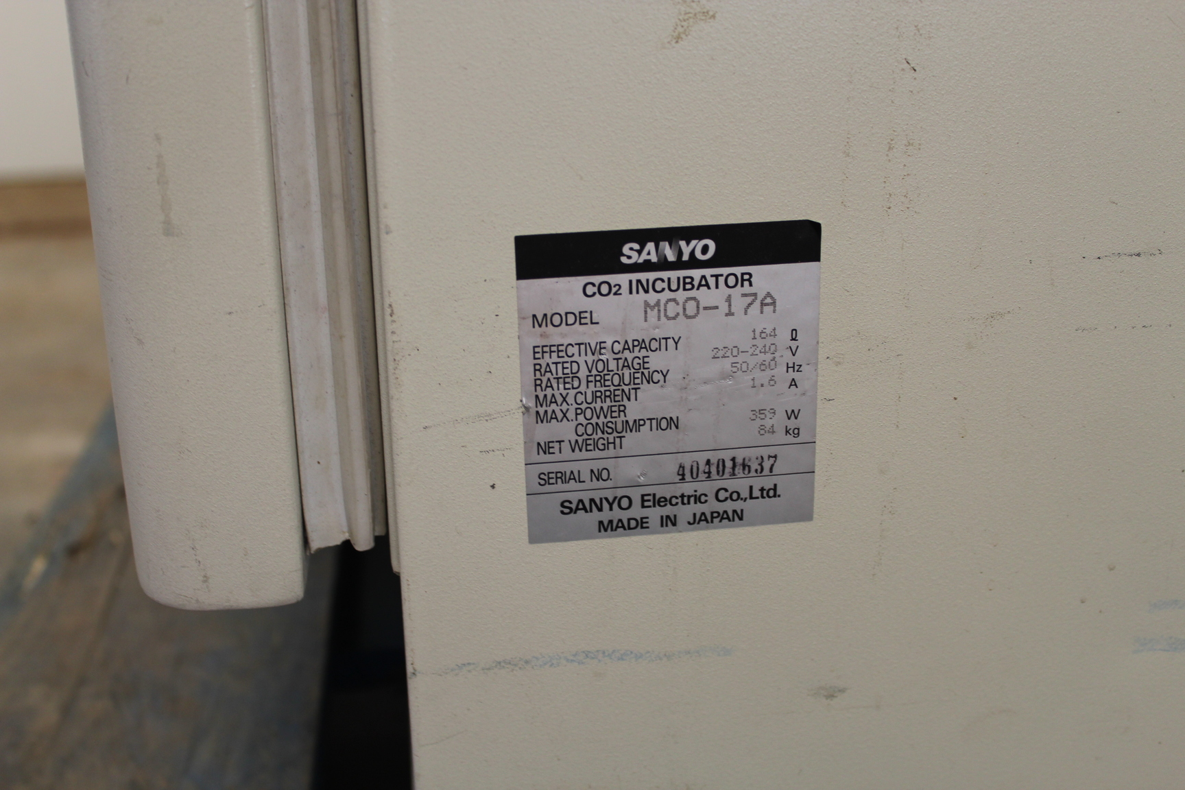 Image of Spares/Repairs Sanyo CO2 Incubator MCO-17A Lab Laboratory Scientific CO2