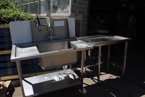 Thumbnail image of Stainless Steel Sink Bench Commercial Catering Kitchen Canteen Units