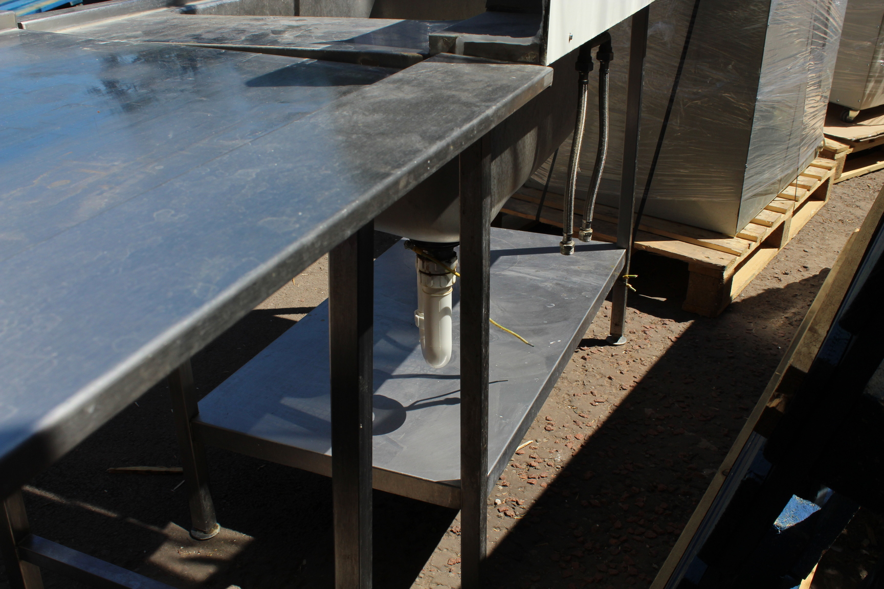 Image of Stainless Steel Sink Bench Commercial Catering Kitchen Canteen Units