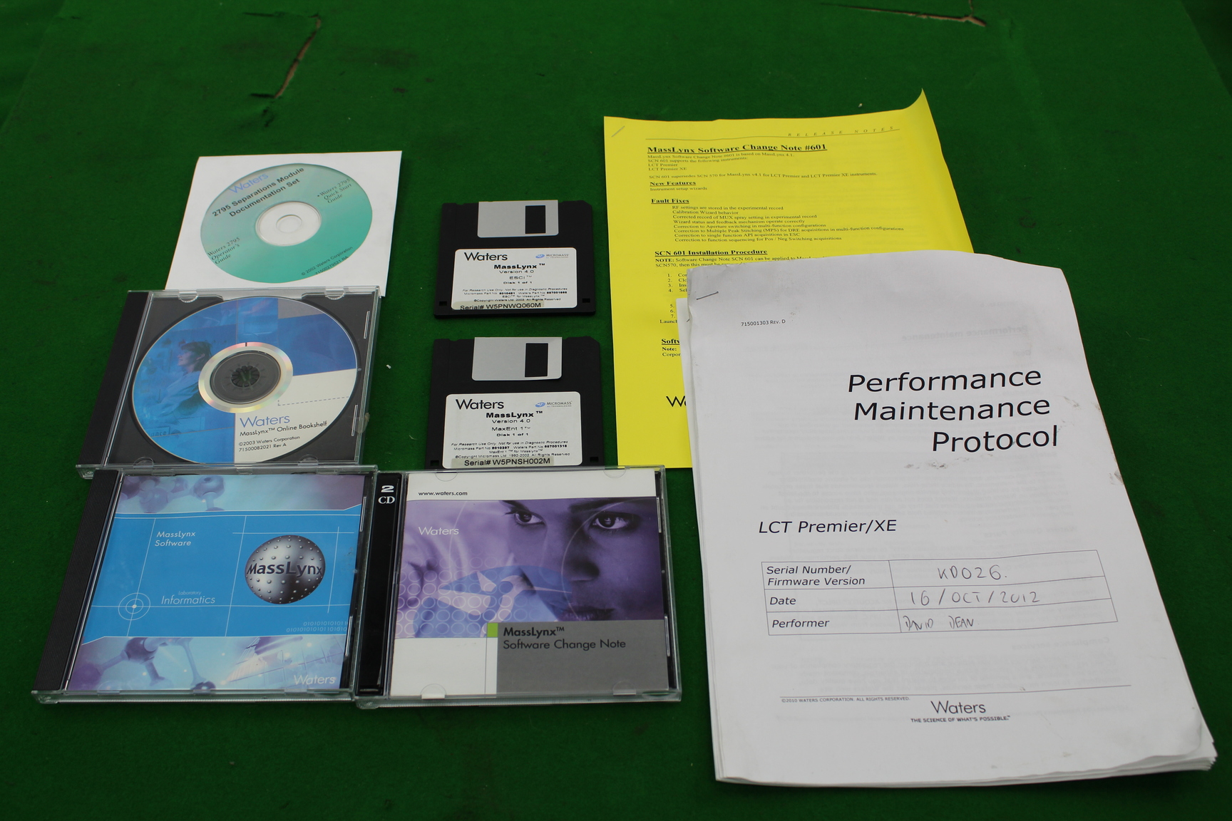 Image of Waters MassLynx Software Key Disks Micromass LCT Premiere XE