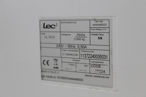 Thumbnail image of Lec Commercial CL357S 354 Ltr Upright Fridge Catering Refrigerator  