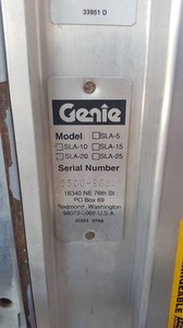 Thumbnail image of Genie SLA-20 SLA20 Material Lift Superlift Hoist Forklift 