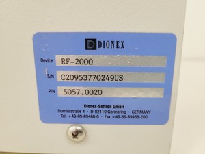 Thumbnail image of Dionex RF 2000 Fluorescence Detector Lab Laboratory Equipment HPLC