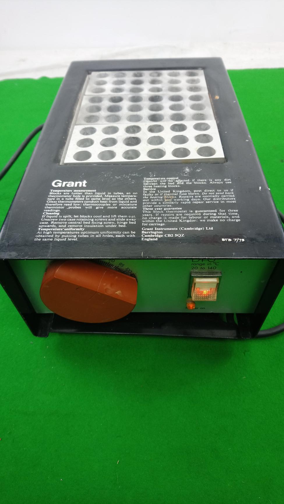 Image of  Grant BT3 Dri Dry Block Heater, 3 Heat Blocks (54 holes) 20-140°C 240V