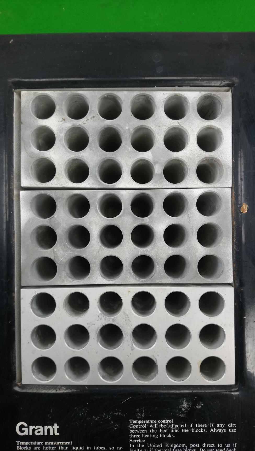 Image of  Grant BT3 Dri Dry Block Heater, 3 Heat Blocks (54 holes) 20-140°C 240V