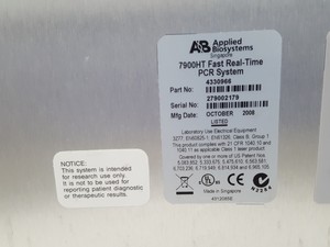 Thumbnail image of Applied Biosystems 7900HT Fast Real-Time PCR System w/ PC  - Spares Repairs 