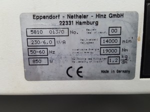 Thumbnail image of Eppendorf 5810 Centrifuge Lab - Spares / Repairs