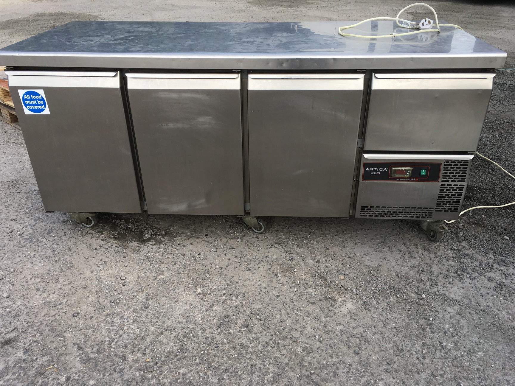 Image of Artica Lockhart Fridge Trolley 4 Door Under Counter Commercial Catering