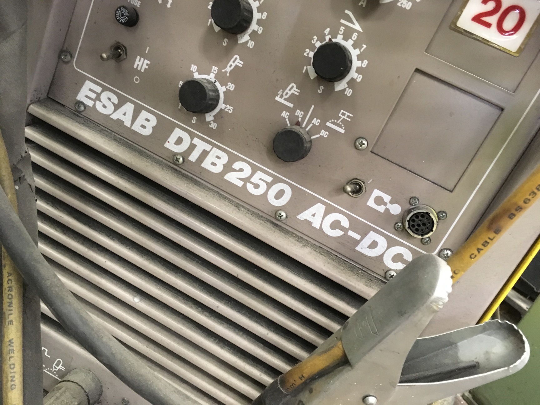 Image of ESAB DTB250 AC-DC Twintig Welder 3 Phase Workshop Engineering On Wheels 32A