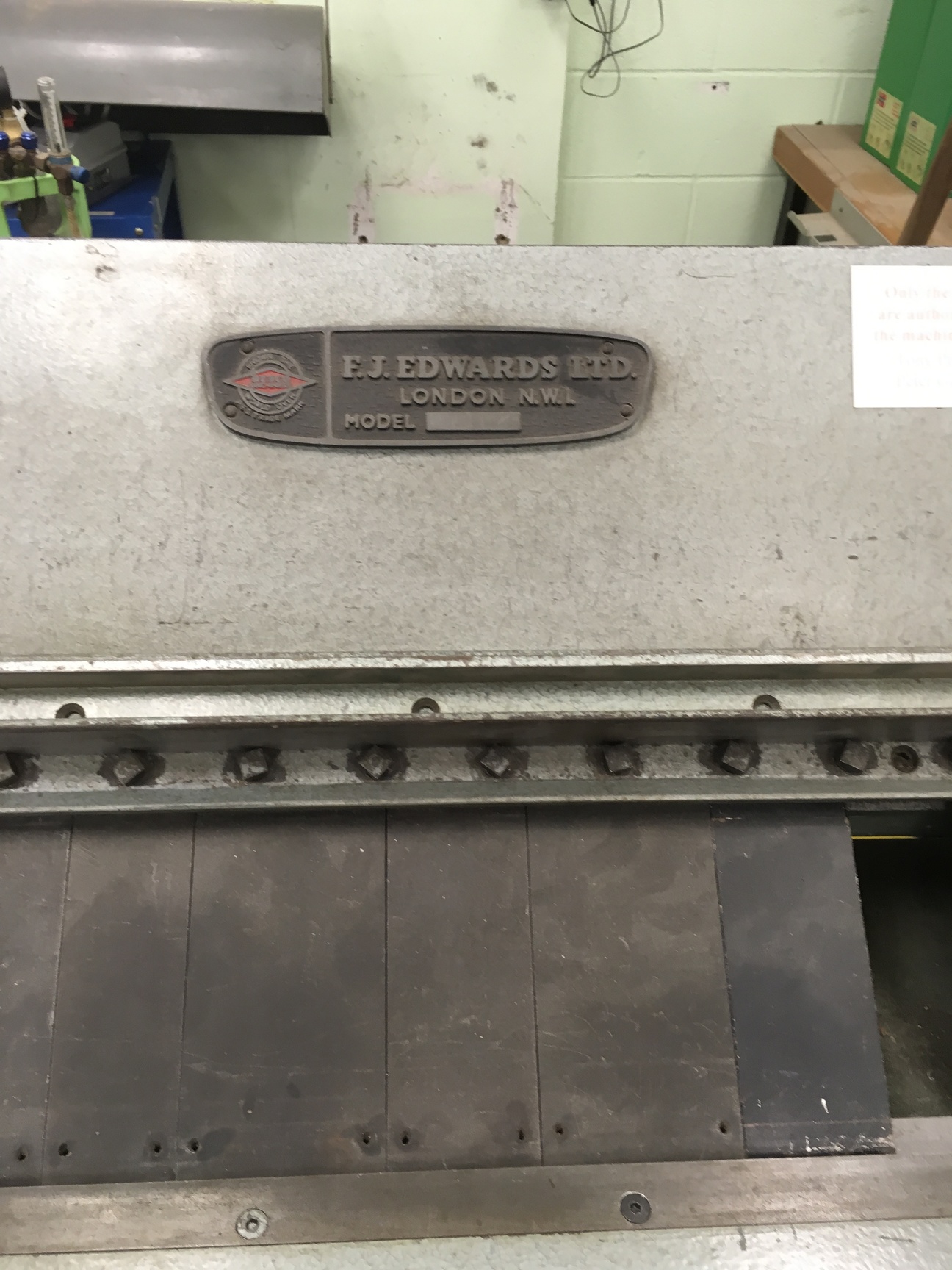 Image of F.J Edwards Folding Press M/C Capacity 3716 BP Metal Bender Engineerin Workshop 