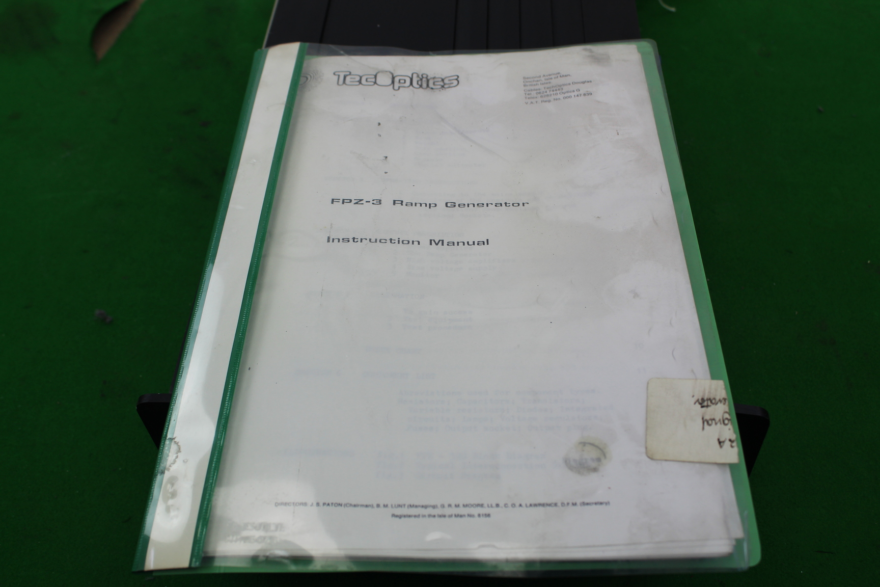 Image of Tecoptics FPZ-3RG Ramp Generator w/ Instruction Manual Electrical Test Equipment
