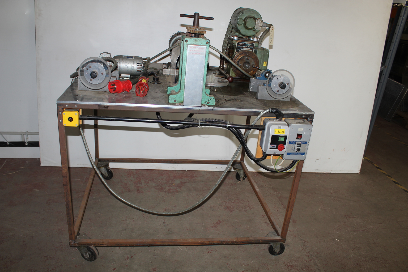 Image of Stevens & Bullivant Rotary Swaging Machine, Sheet Metal / Wire Roller, Propshaft