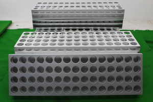 Thumbnail image of Set Of 10 Aluminium Test Tube Holders/Racks 70 Holders Per Rack 700 Total Lab