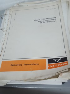 Thumbnail image of Instron 1122 Tensile Testing Machine 5kn w Manuals & Compression Load Cells