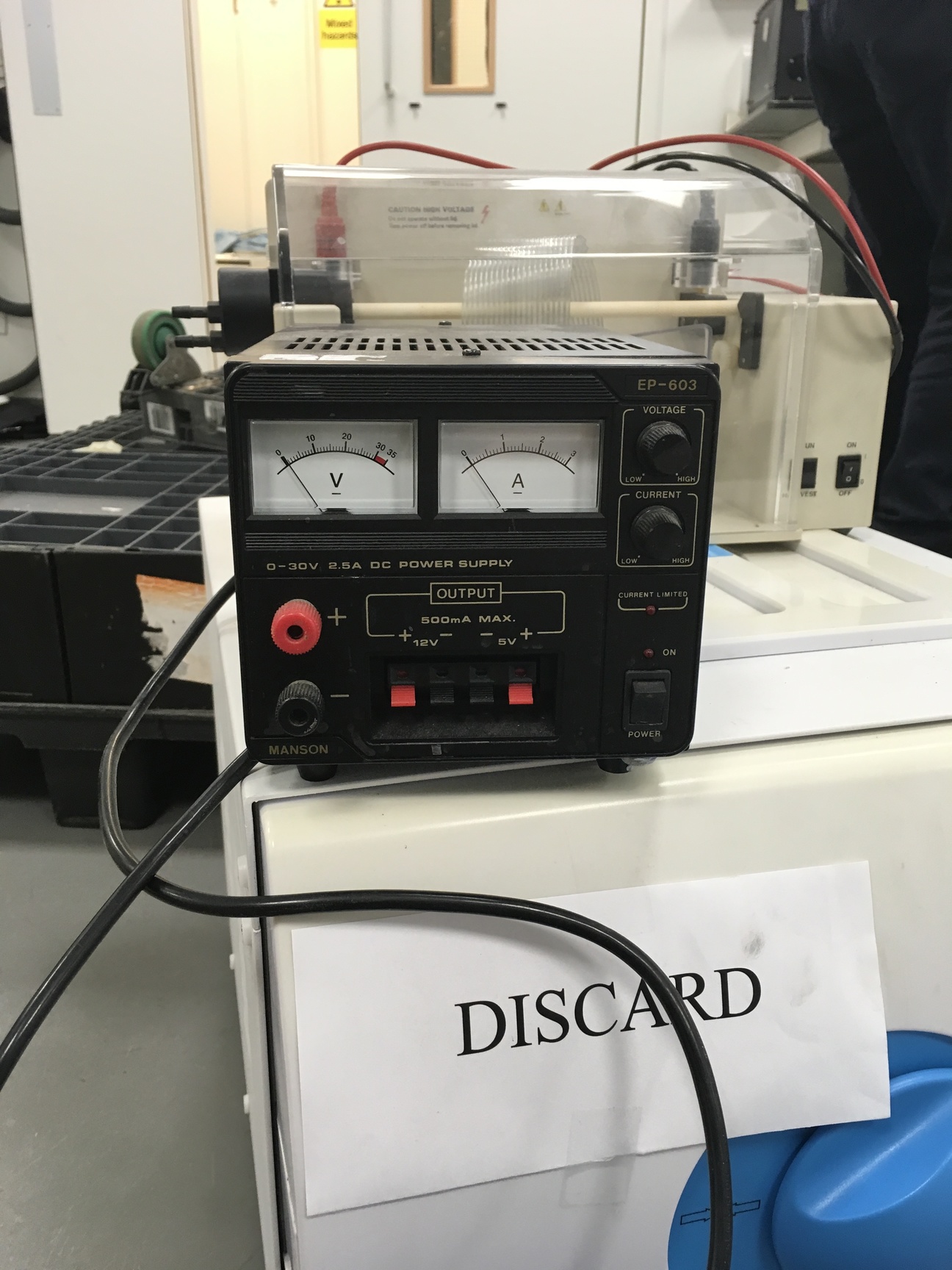 Image of Manson EP-603, 0-30V 5V 12V Triple DC Regulated, Lab. Bench Power Supply