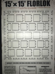 Thumbnail image of Portable Floormakers Ltd. 15ft x 15ft Florlok Portable Dance Floor (Brazilian Ch