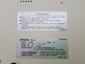 Thumbnail image of Epson PX-4 H401A Portable Computer in Original Case Spares / Repairs
