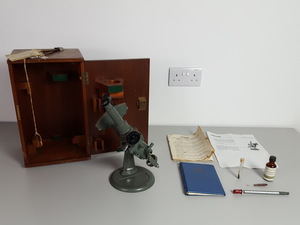 Thumbnail image of Vintage Hilger & Watts Refractometer RF-080 W/ Instruction Manual & Original Box