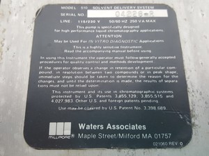 Thumbnail image of Millipore Waters Model 510 HPLC Solvent Delivery Pump Lab