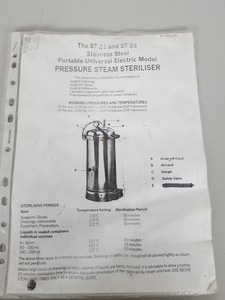Thumbnail image of Express Equipment 25L  Universal Electric Model Pressure Steam Steriliser Lab