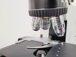 Thumbnail image of Olympus BX40 Microscope w/ 4 Objectives & PlanApo100UV MDPlan150 Lab