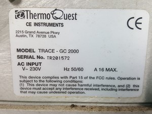Thumbnail image of Thermo Finnigan Polaris Q Ion Mass Spectrometer, Trace GC 2000, Edwards Pump Lab