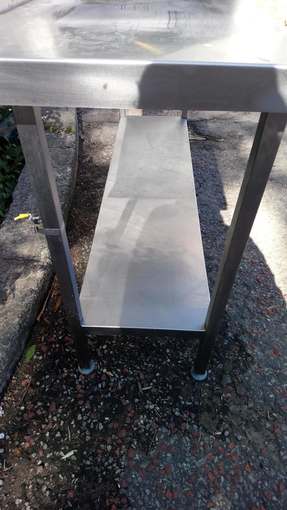 Image of Stainless Steel Kitchen Worktop Workbench Catering Workshop Table