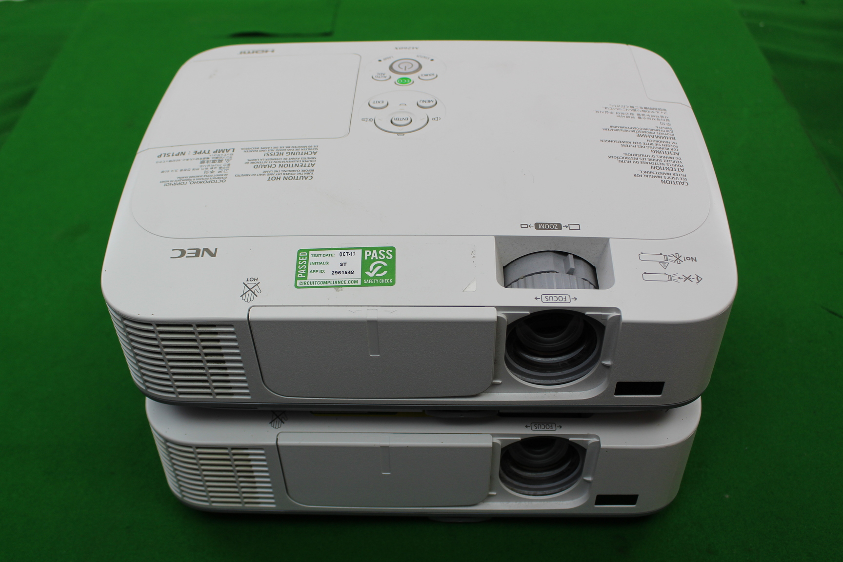 Image of Job Lot of 2 NEC M260X HDMI Projectors (bulbs not working )
