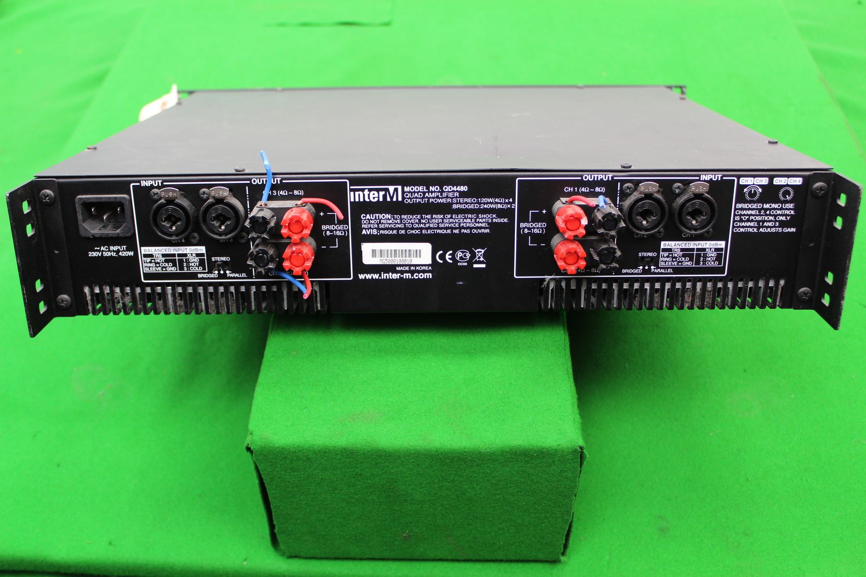 Image of InterM QD 4480 Quad Amplifier 4 Channel Model 4480