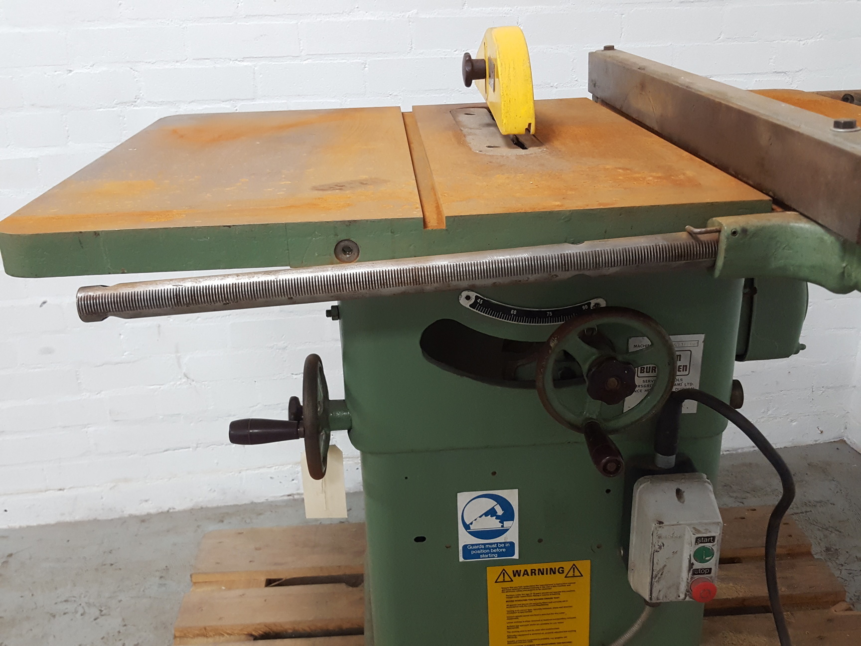 Image of Wadkin Bursgreen Table Saw 3 Phase 2hp 415V