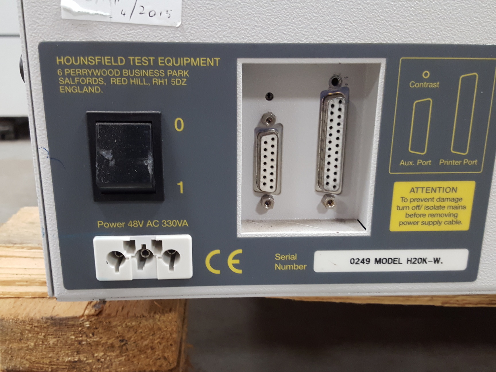 Image of 2x Hounsfield / Tinius Olsen H2OK-W Tensile Testing Machine Unit Tensometer Lab
