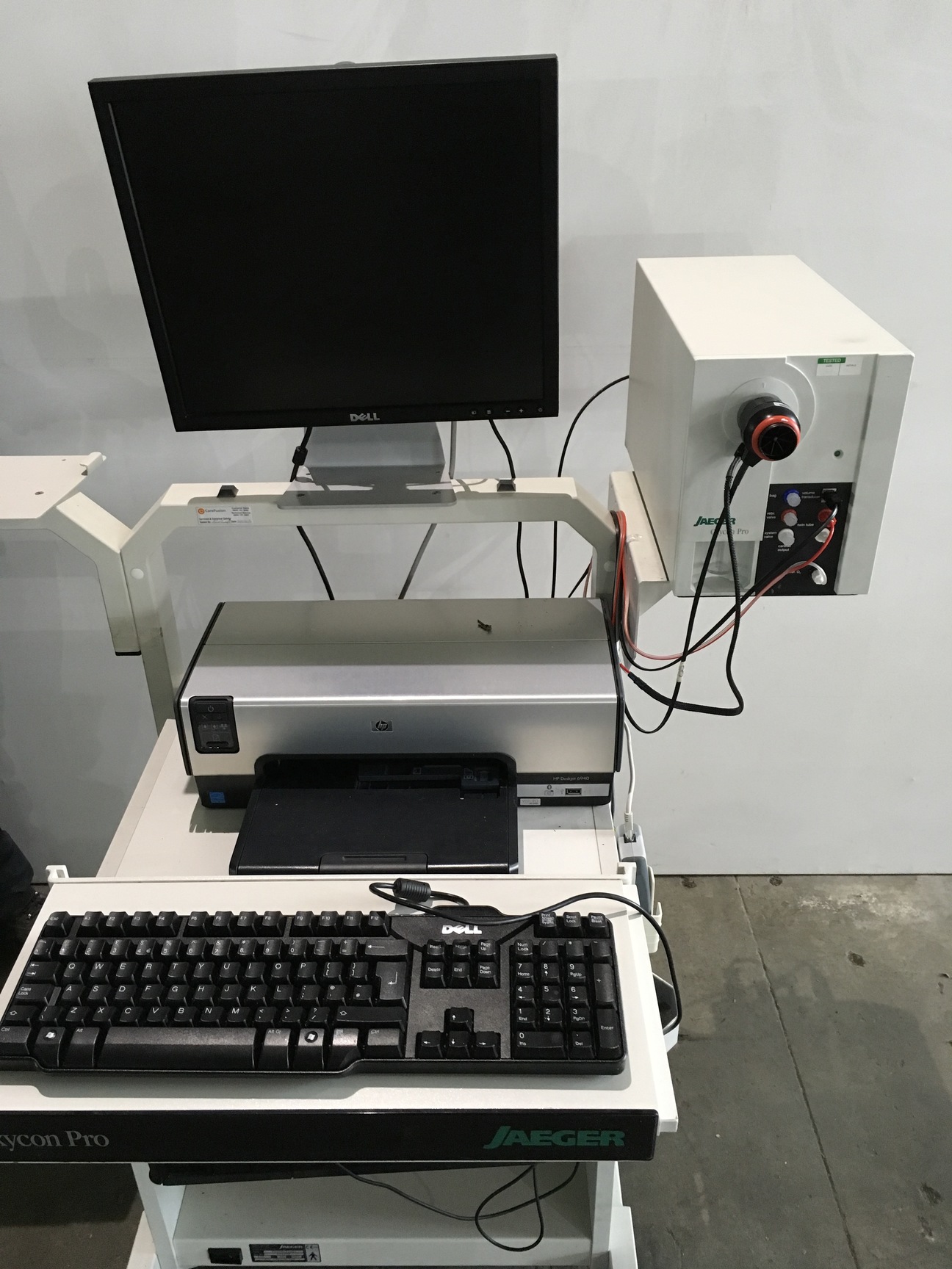 Image of Jaeger Oxycon Pro System W/ Computer Metalbolic Cart Physiology Lab Equipment