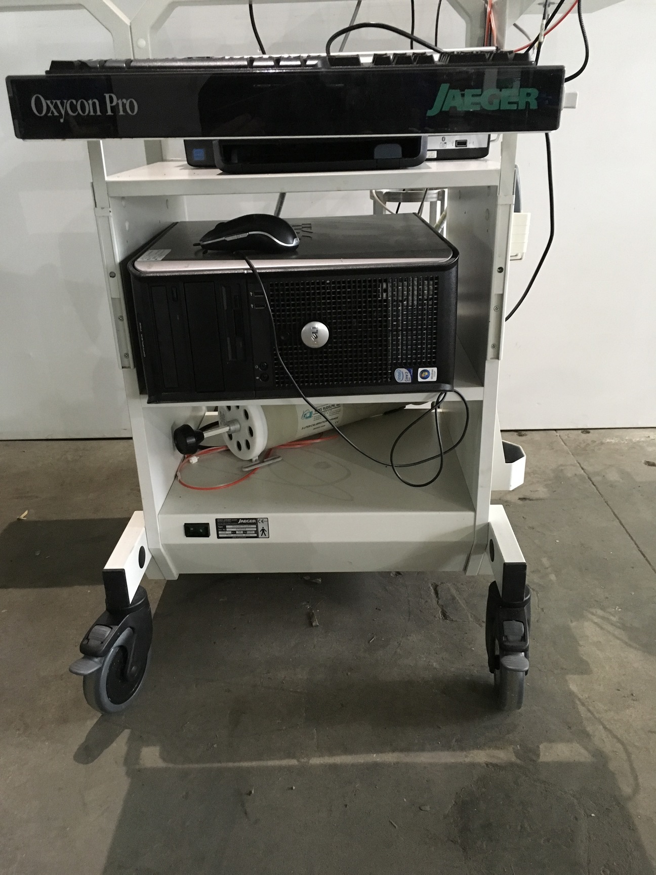 Image of Jaeger Oxycon Pro System W/ Computer Metalbolic Cart Physiology Lab Equipment