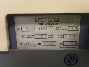 Thumbnail image of Eppendorf 5413 Benchtop Micro Centrifuge Lab 11500 rpm